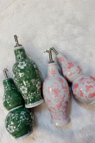 Petals & Pour Hand-Painted Oil Cruet
