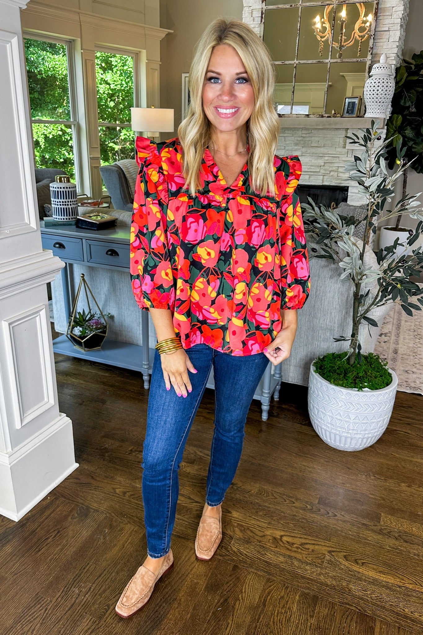 The Parker Top in Make Me Blush Pink by Michelle McDowell