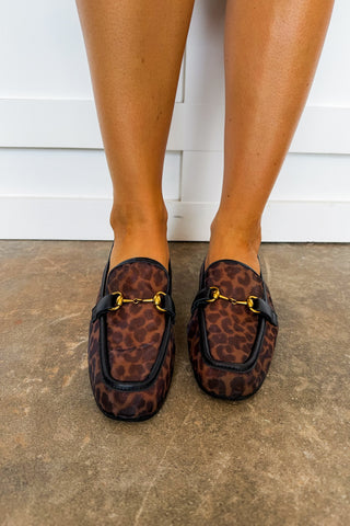 The Blossum Leopard Mesh Horsebit Loafers by Mia