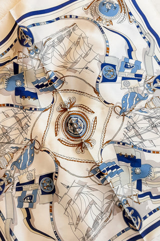Blue & White Nautical Scarf