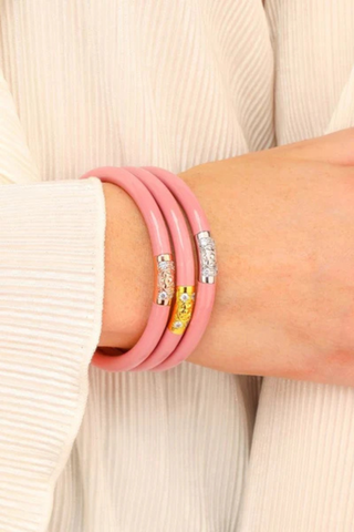 Three Kings All Weather Bangles in Blush