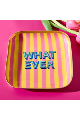 Whatever Striped Trinket Tray