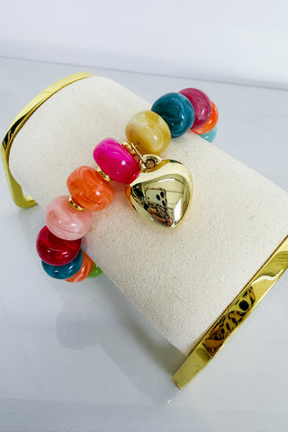 Rosalie Beaded Bracelet in Rainbow