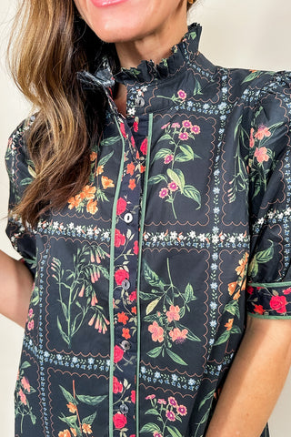 Black Floral Pretty Little Thing Top