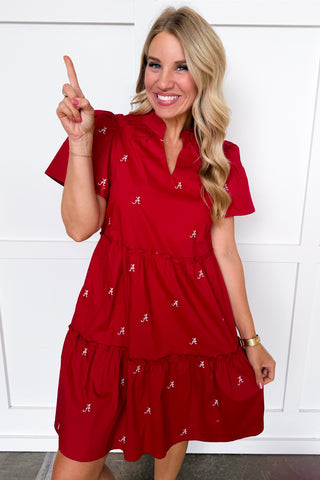 The Ivy Mini  Dress in Alabama Small Logos by Mary Square