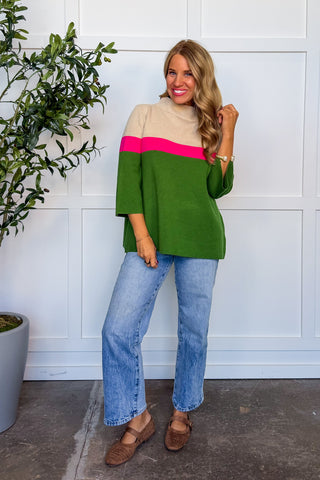 Change Of Direction Color Block Sweater