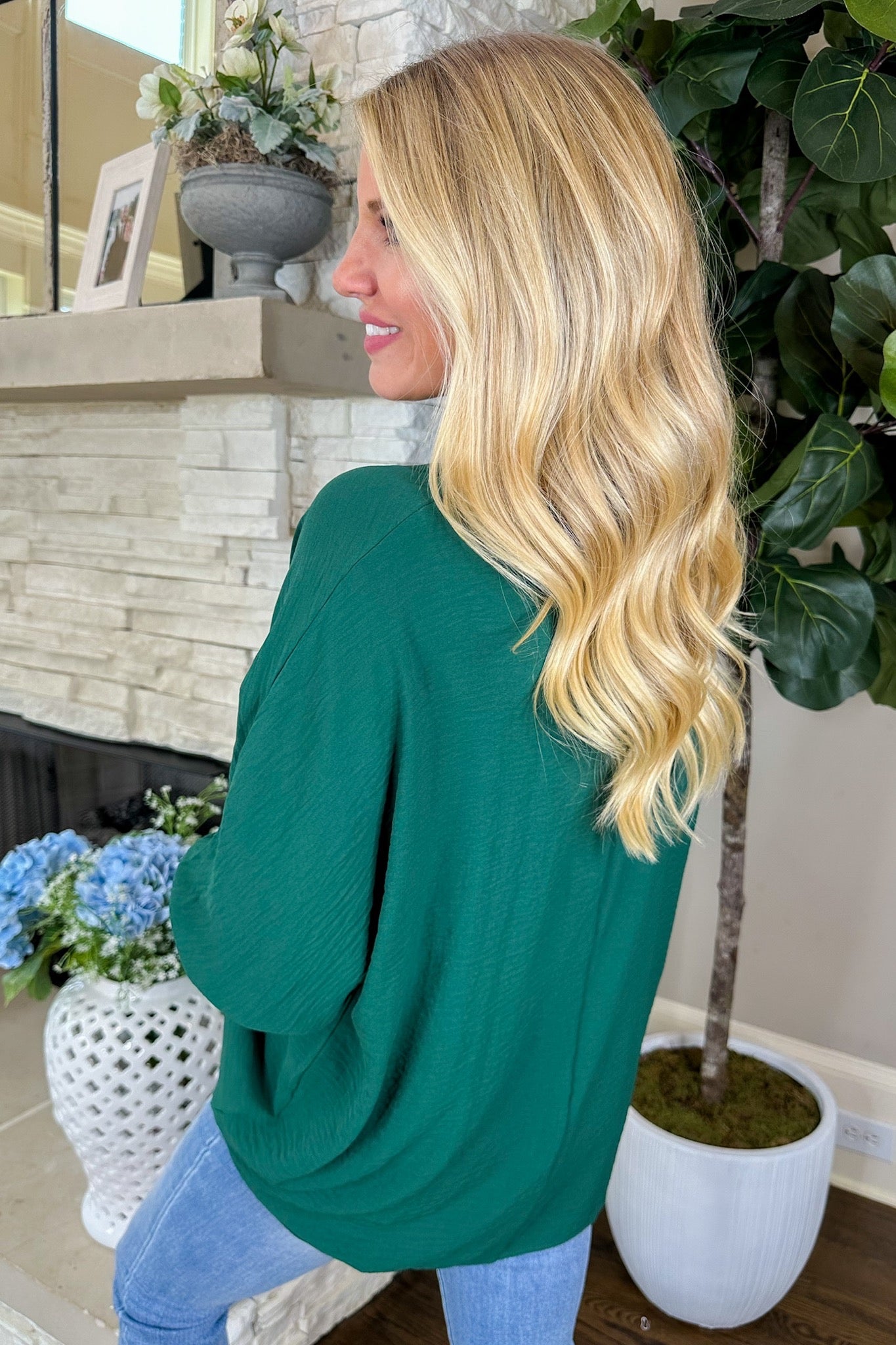 The Monica Top in Green