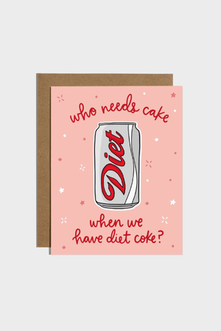 Diet Soda Sticker Birthday Card