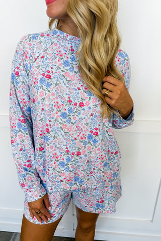 The Annie Pajama Short Set in Granada Glen Pink by Mary Square