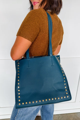 The Uptown Studded Tote Set