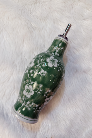 Petals & Pour Hand-Painted Oil Cruet