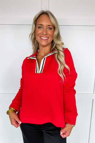 The Lula Top in Red/black by Mary Square