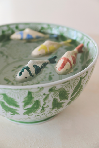 Coastal Charm Stoneware Fish Figurine