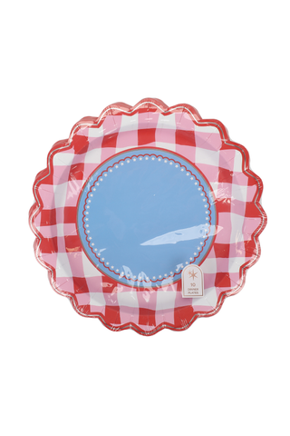 Picnic Perfect Gingham Dinner Plate