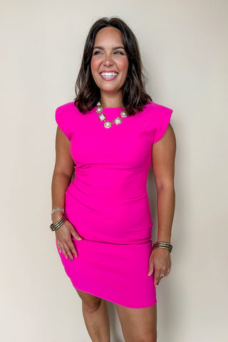 Slay The Day Hot Pink Short Dress
