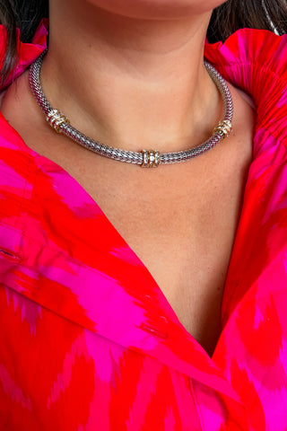 The Charlotte Choker Necklace in Rhinestone