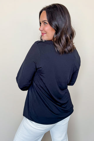 Dear Scarlett Liz Luxe Top in Black