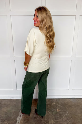Everyday Cinch Top in Off White