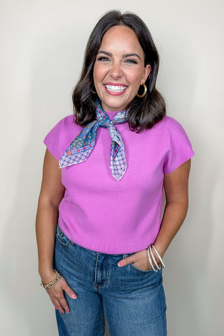 The Base Layer Mock Sweater In Orchid