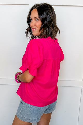 Pink Paradise Embroidered Blouse