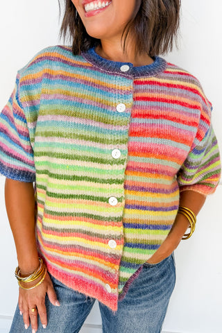 Somewhere Over The Rainbow Button Down Top