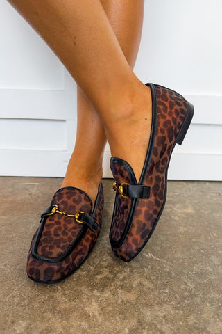 The Blossum Leopard Mesh Horsebit Loafers by Mia