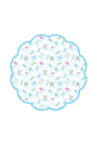 Lucy Grymes Round Scalloped Paper Placemat Set