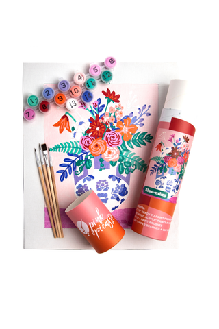 Floral Chinoiserie Paint-By-Numbers Kit