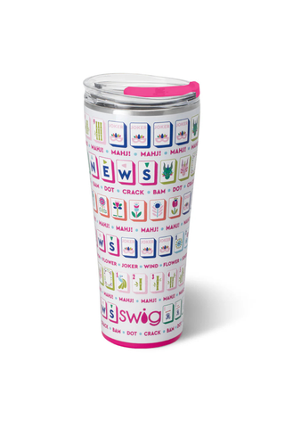 Mahjong Multicolor Swig 32oz Tumbler