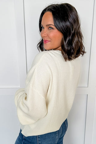 Hot Pink Deal - Waffle Weave Throw On & Go Top in Cream