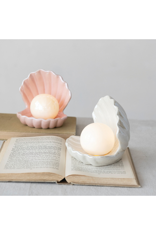 Luminous Pearl Seashell Led Accent Light Set
