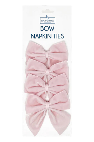 Light Pink Bow Napkin Ties
