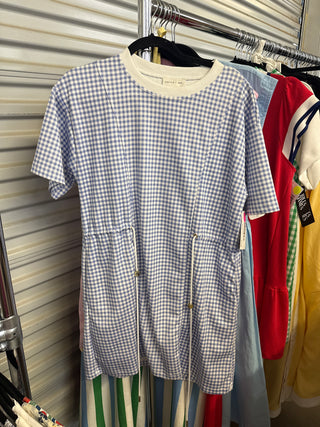 Casual Cutie Gingham Dress in Blue