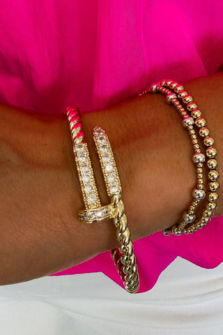 Crystal Twist Cuff Bracelet