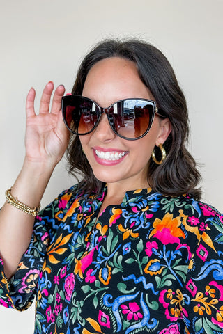 Black & Silver Glam Sunglasses