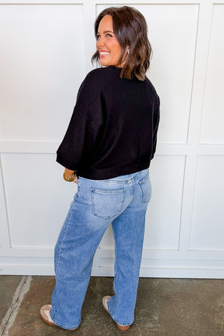 The Easy Does It Cardigan in Black