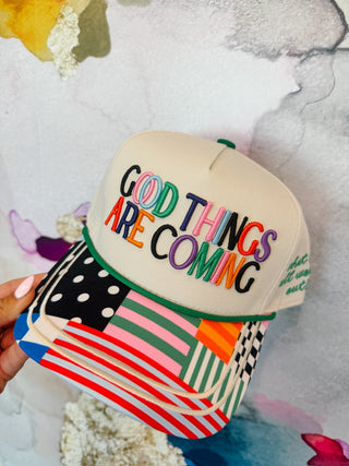 Poppy & Pine Good Things Are Coming Trucker Hat