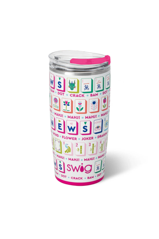 Mahjong Multicolor Swig 22oz Tumbler