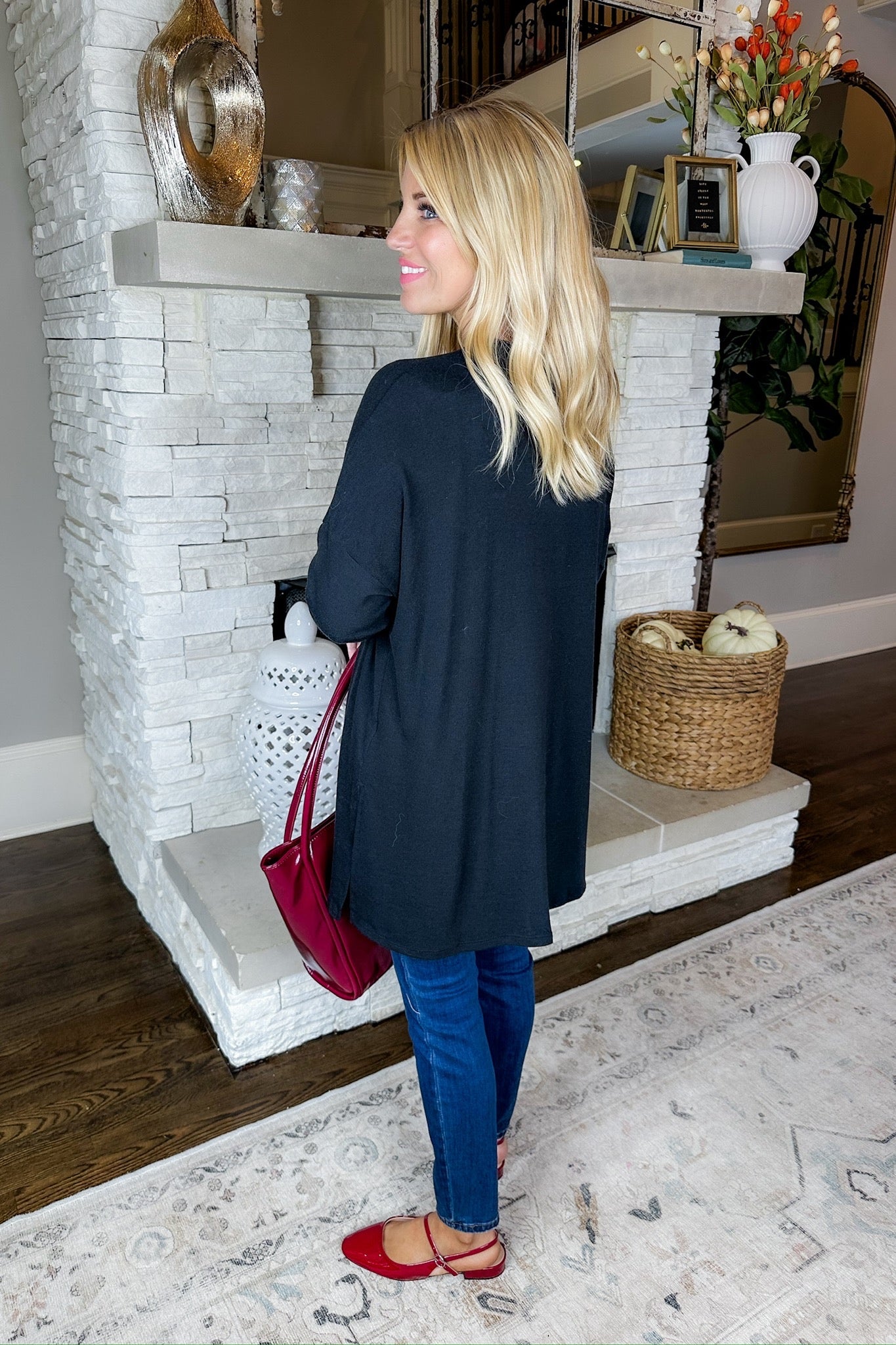 Closet Essential Lightweight Soft Layering Cardigan in Black