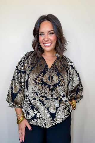 Golden Tapestry Blouse