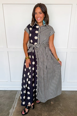 The Monroe Mixed Print Maxi Dress