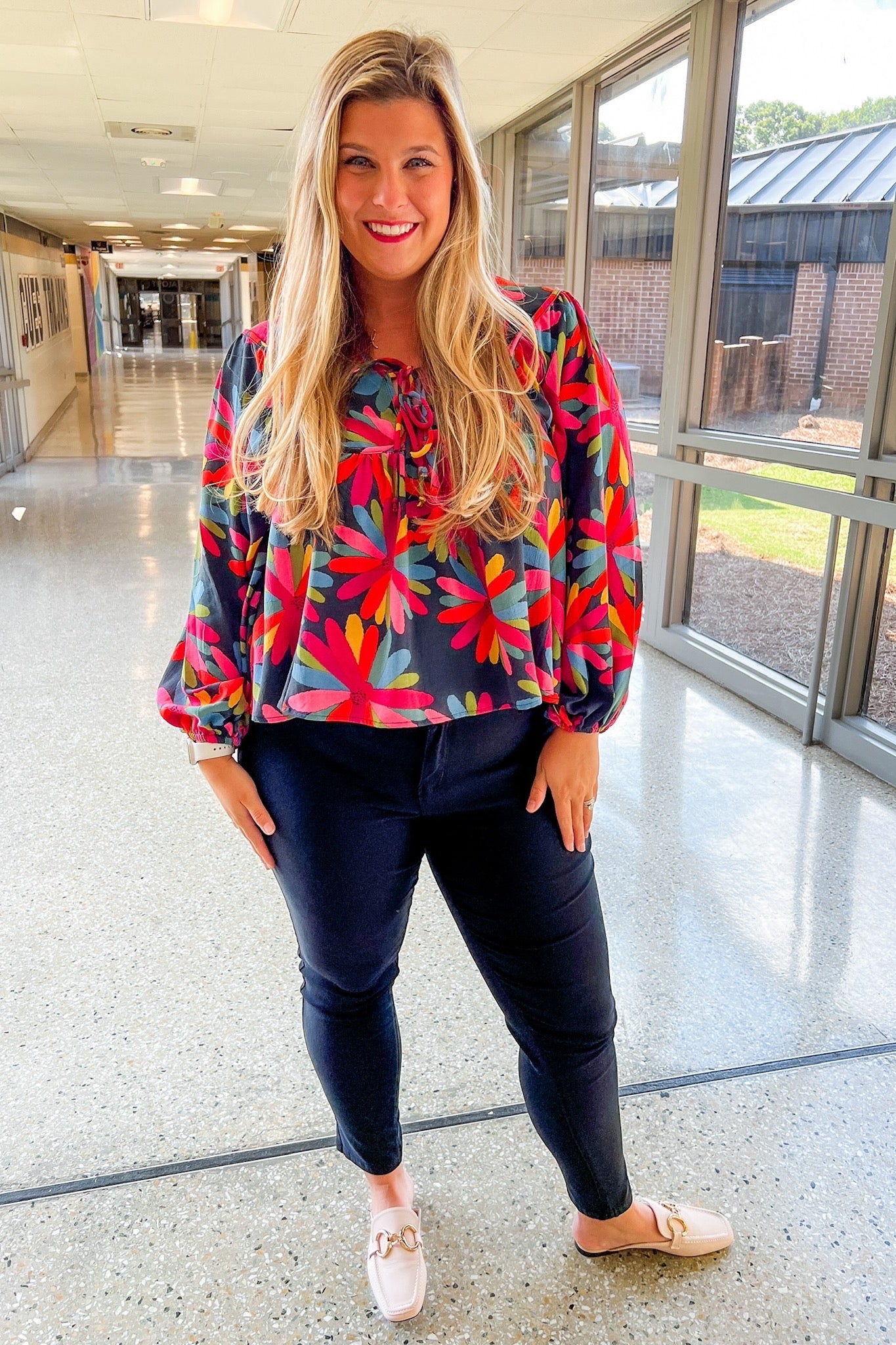 The Vivey Full Bloom Peasant Top by Michelle McDowell