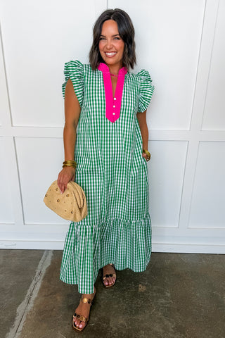 Picnic in Palm Beach Midi Dress