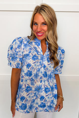 Blue Skies Bloom Top