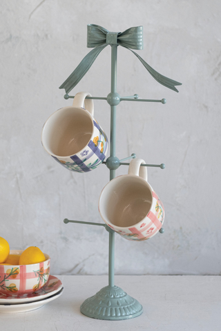 Eucalyptus Bow Mug Tree Rack