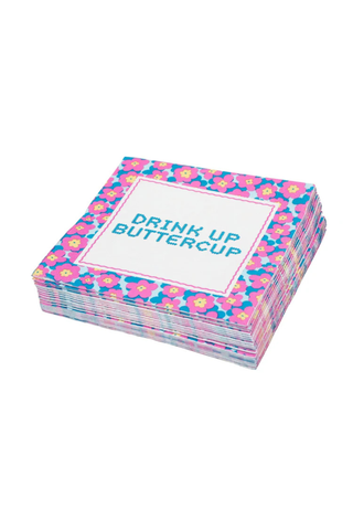 Silly Sayings Cocktail Napkins- Drink Up Buttercup