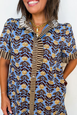Bluebell Harvest Button Down Dress