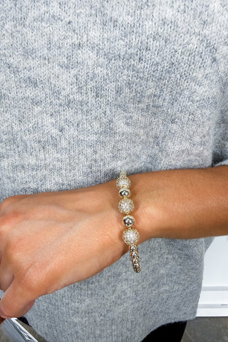 Golden Luxe Beaded Cuff
