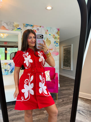 The Harbor House Dress in Red