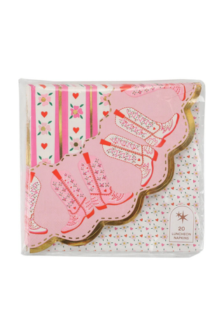 Boot Scootin' Floral Dessert Napkin Set